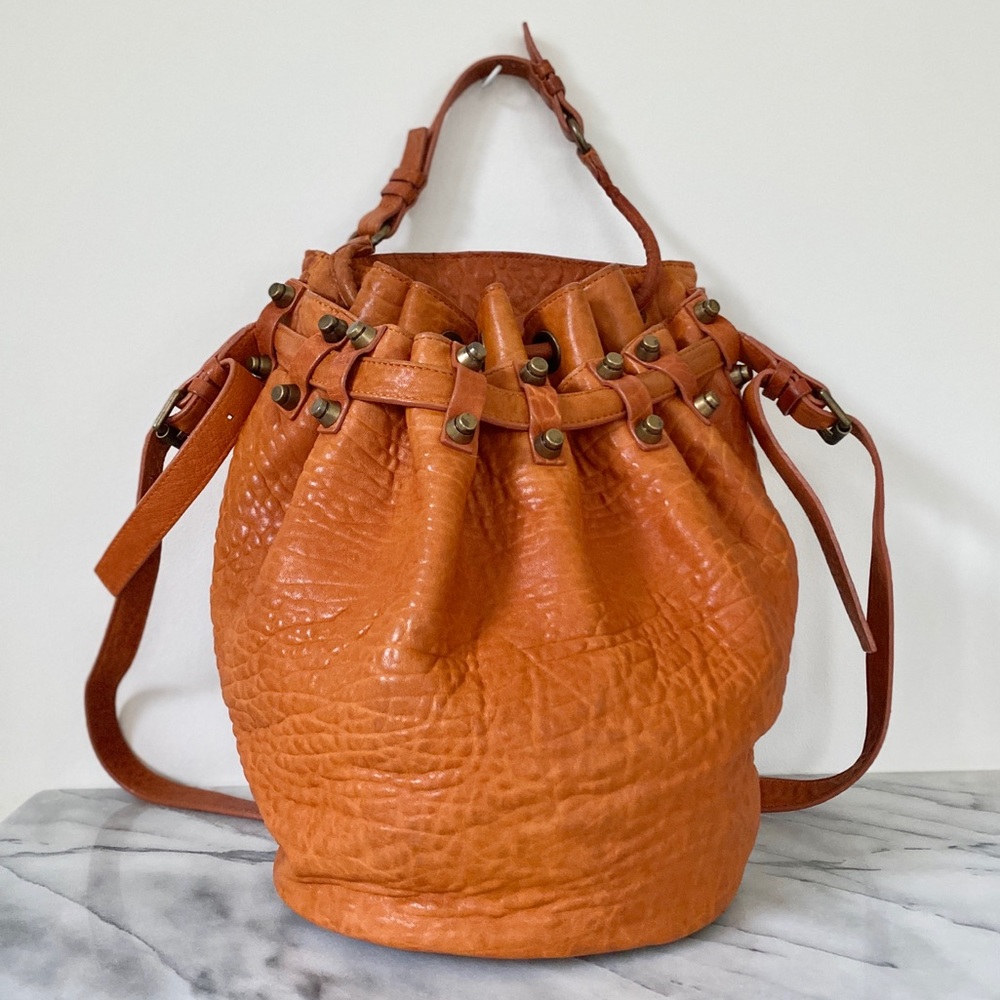 ALEXANDER WANG Diego in Tangerine & Antique Brass